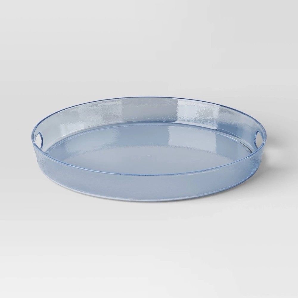 Room Essentials 15in Serving Tray Round Decorative Food Drink Platter